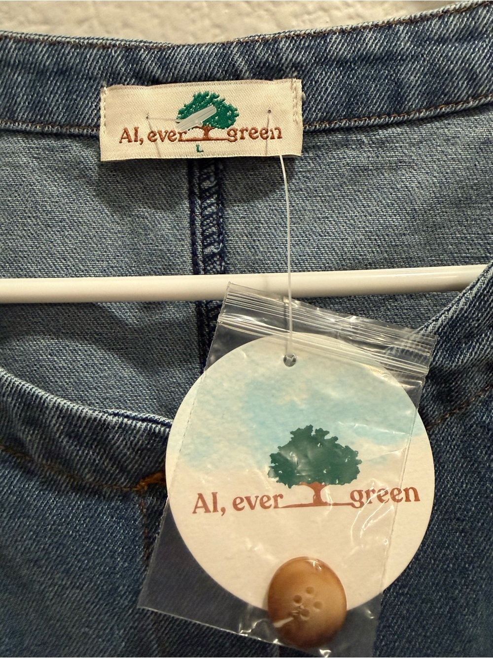Al, ever green Denim Vest Top - Picture 2 of 3